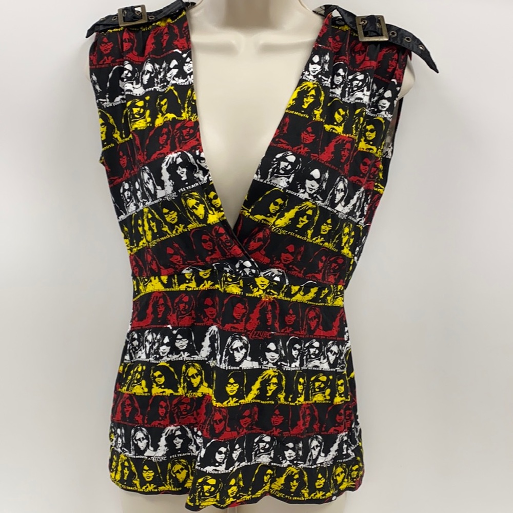 Azzure denim co top femme fatale knit new